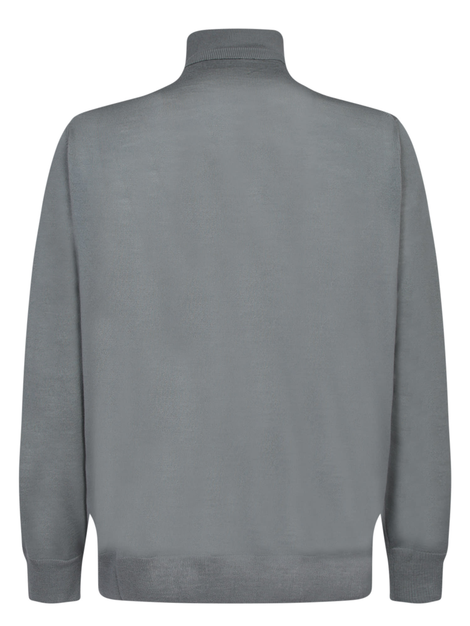 Shop Canali Sugar Paper High Neck Wool Sweater In Blue