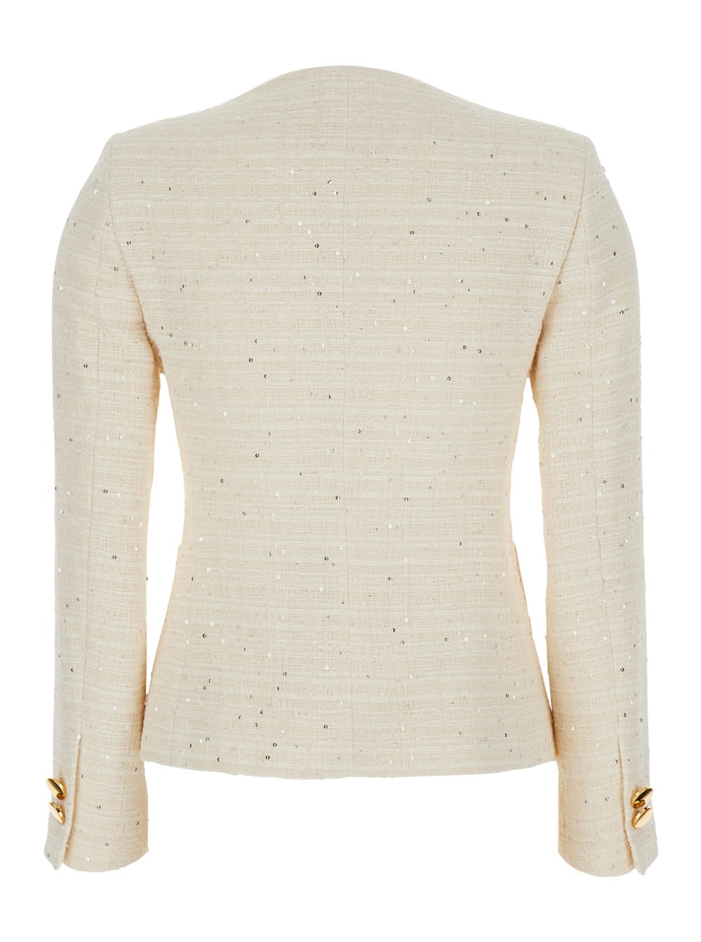 Tagliatore 'beverly' White Jacket With Metal Buttons In White