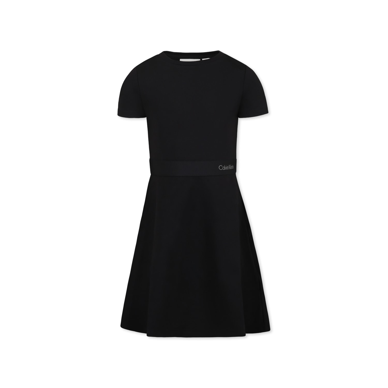 Shop Calvin Klein Black Dress For Girl With Logo