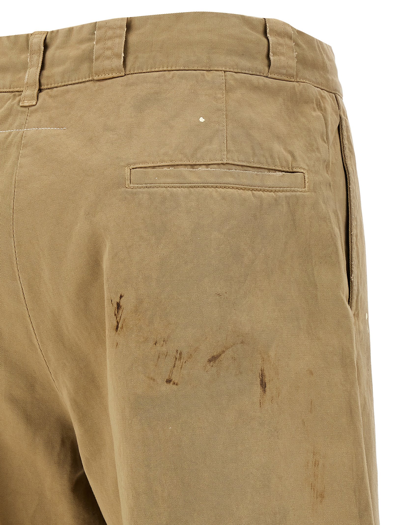 Mm6 Maison Margiela Belt Loops Paint Splatter Design Shorts