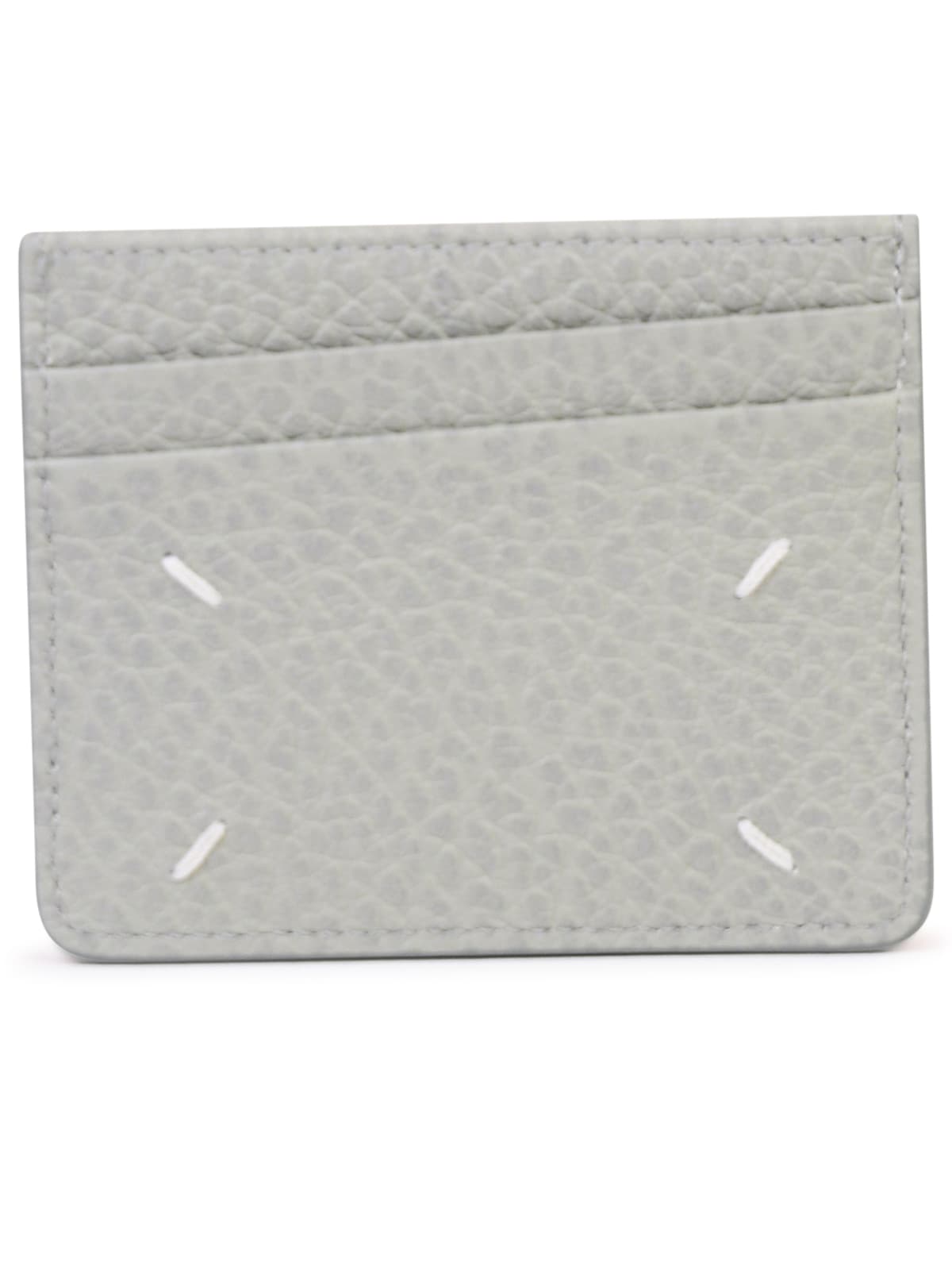 Shop Maison Margiela Four Stitches Ansiette Leather Card Holder In Green