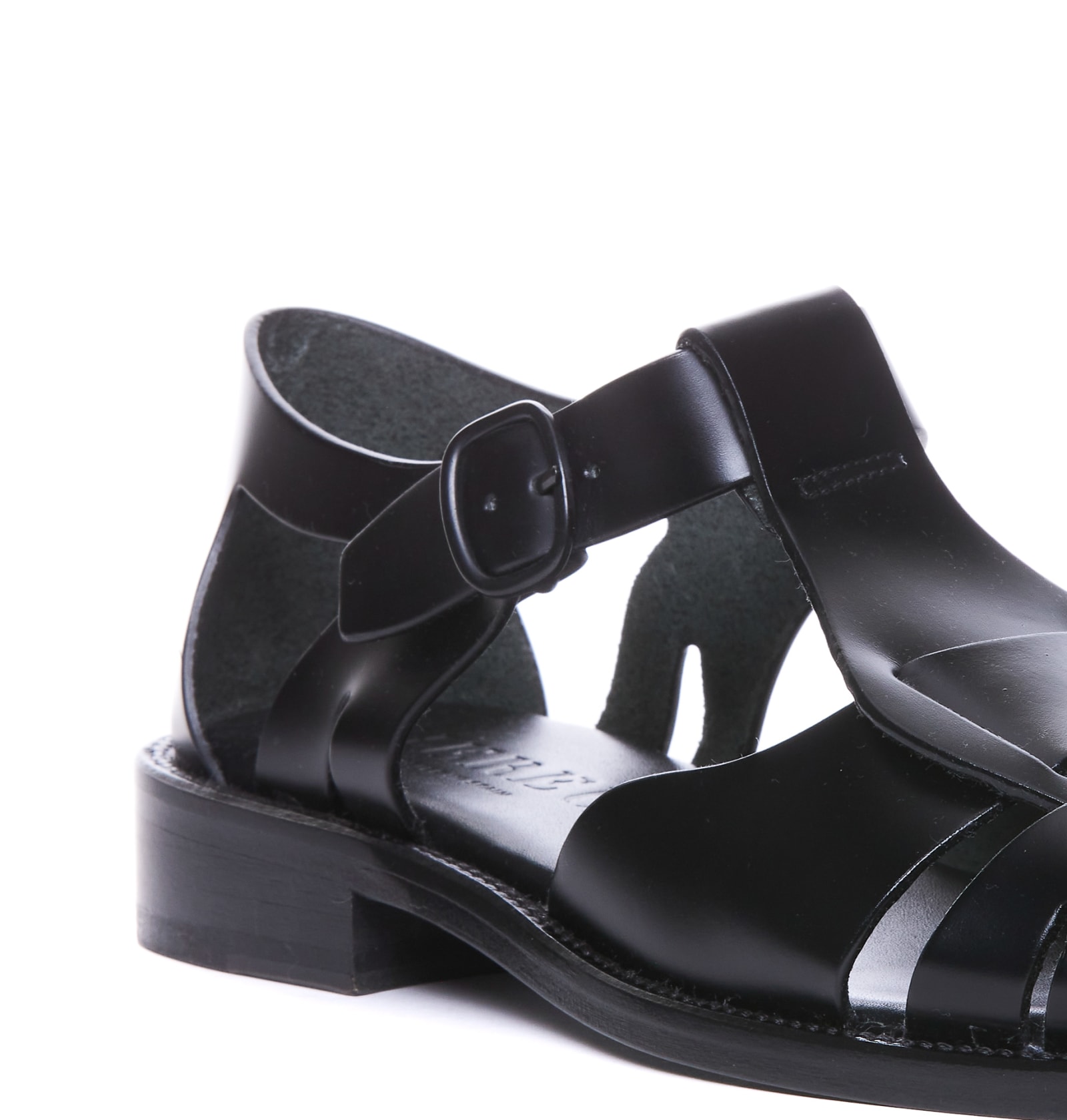 Shop Hereu Pesca Sandals In Black