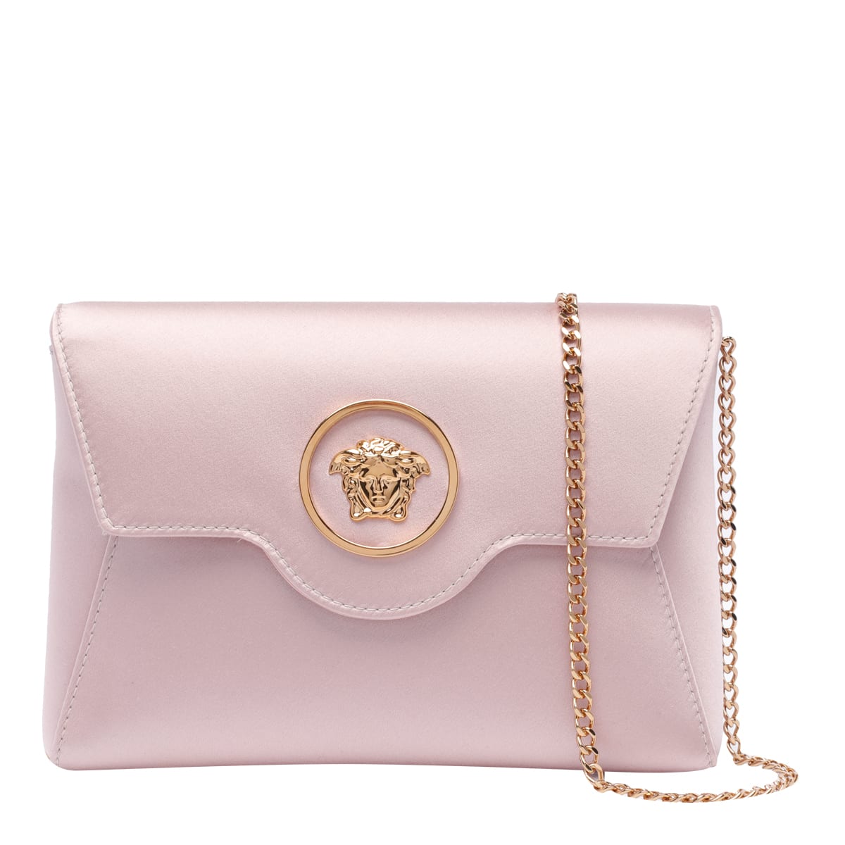 Shop Versace Mini Medusa Handbag In Pink