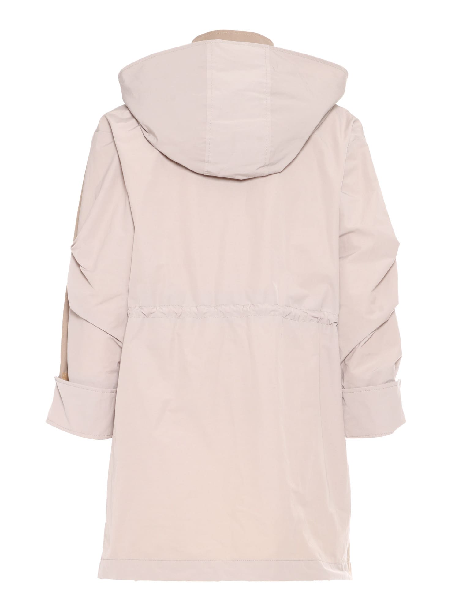Msgm Panelled Parka Coat In Pink