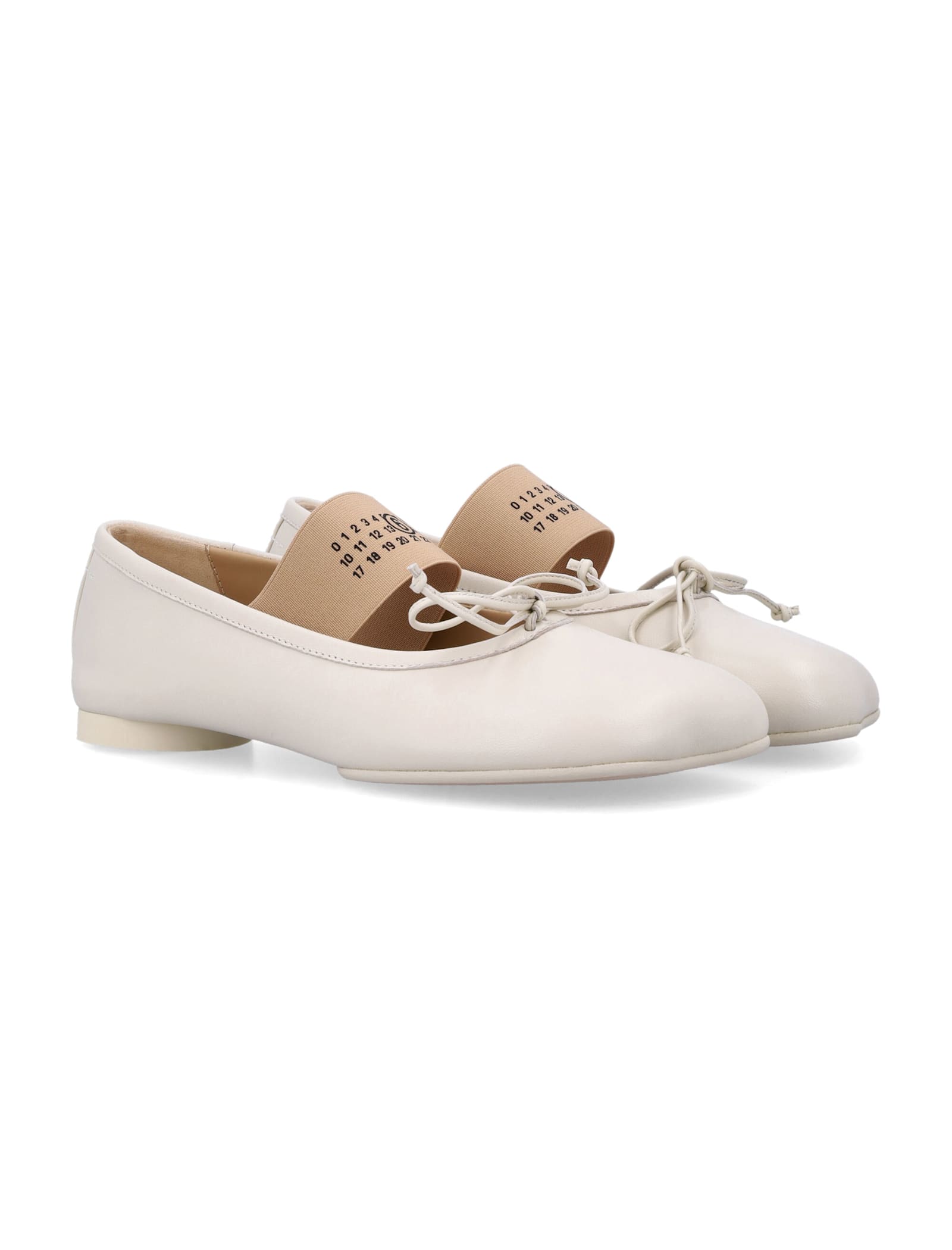 Shop Mm6 Maison Margiela Anatomic Ballerinas In Banana