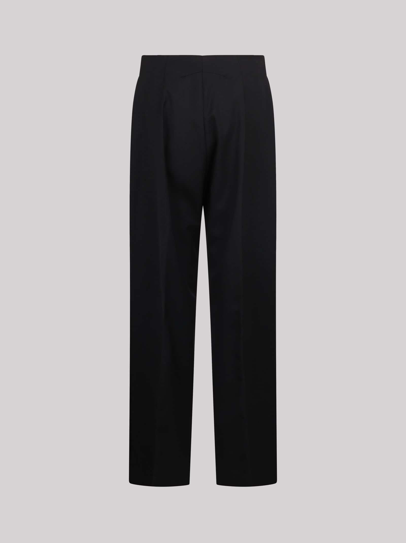 Shop Patou Straight Model Trousers In Black