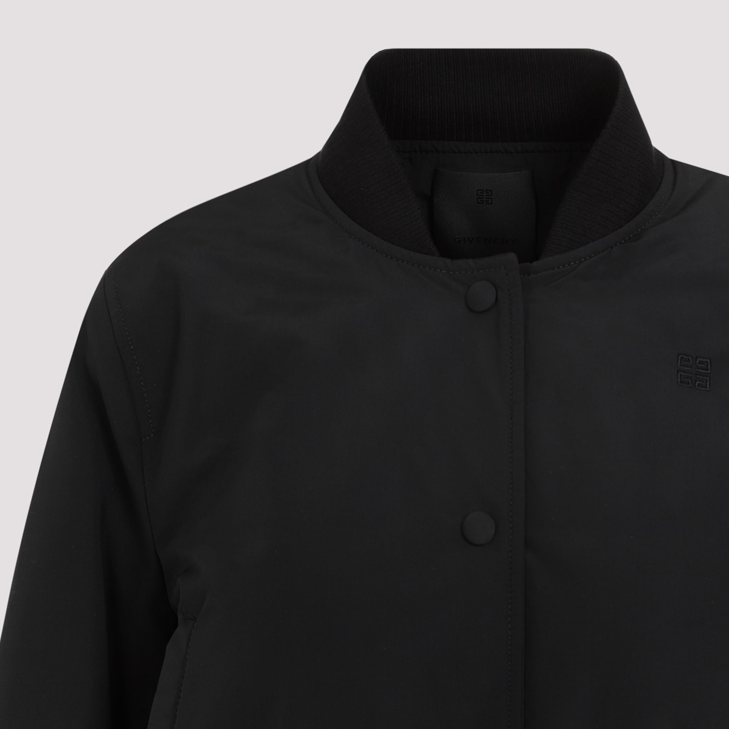 Shop Givenchy Long Sleeve With Attached Belt Blouson In Black