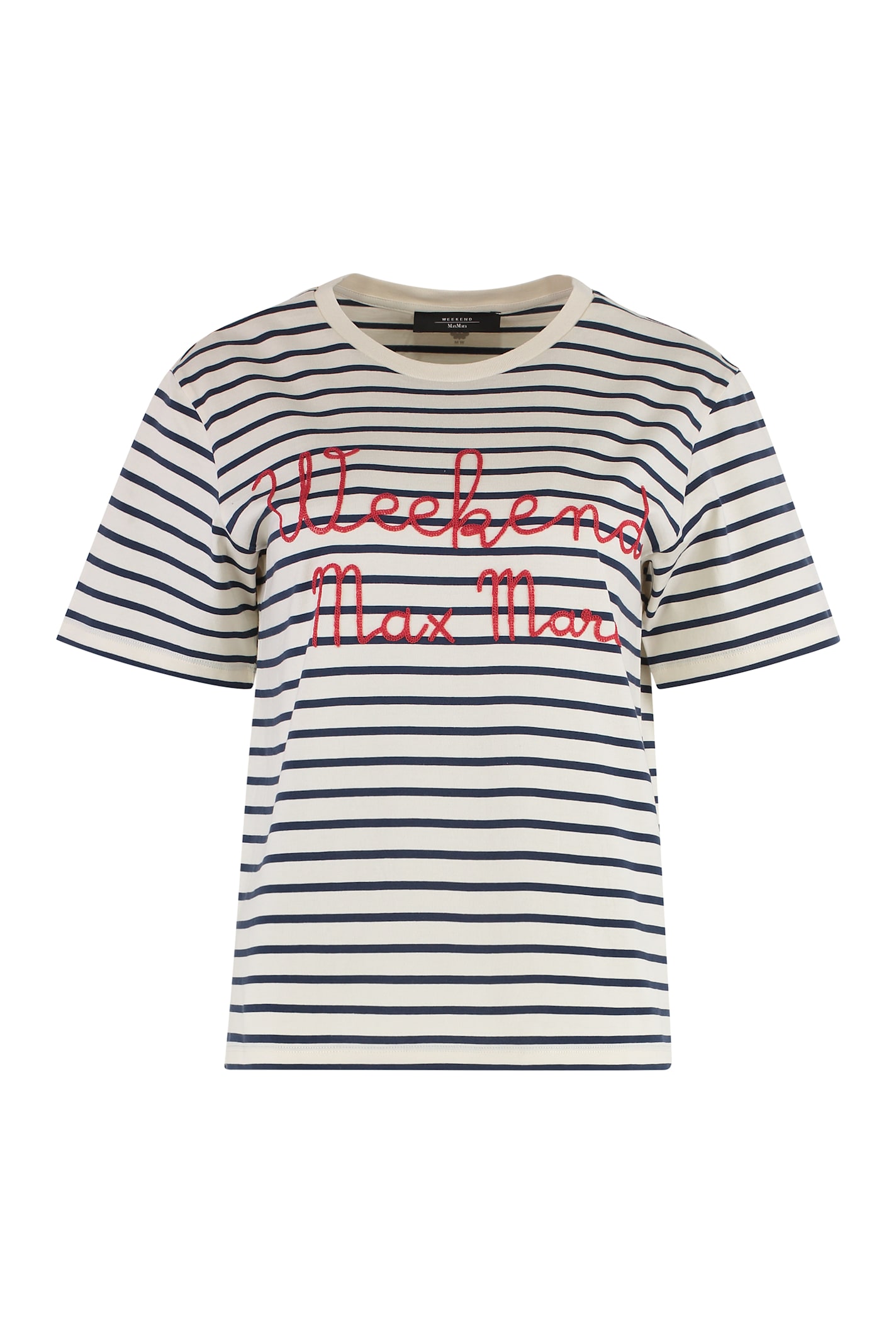 Weekend Max Mara Olga Striped T-shirt In White