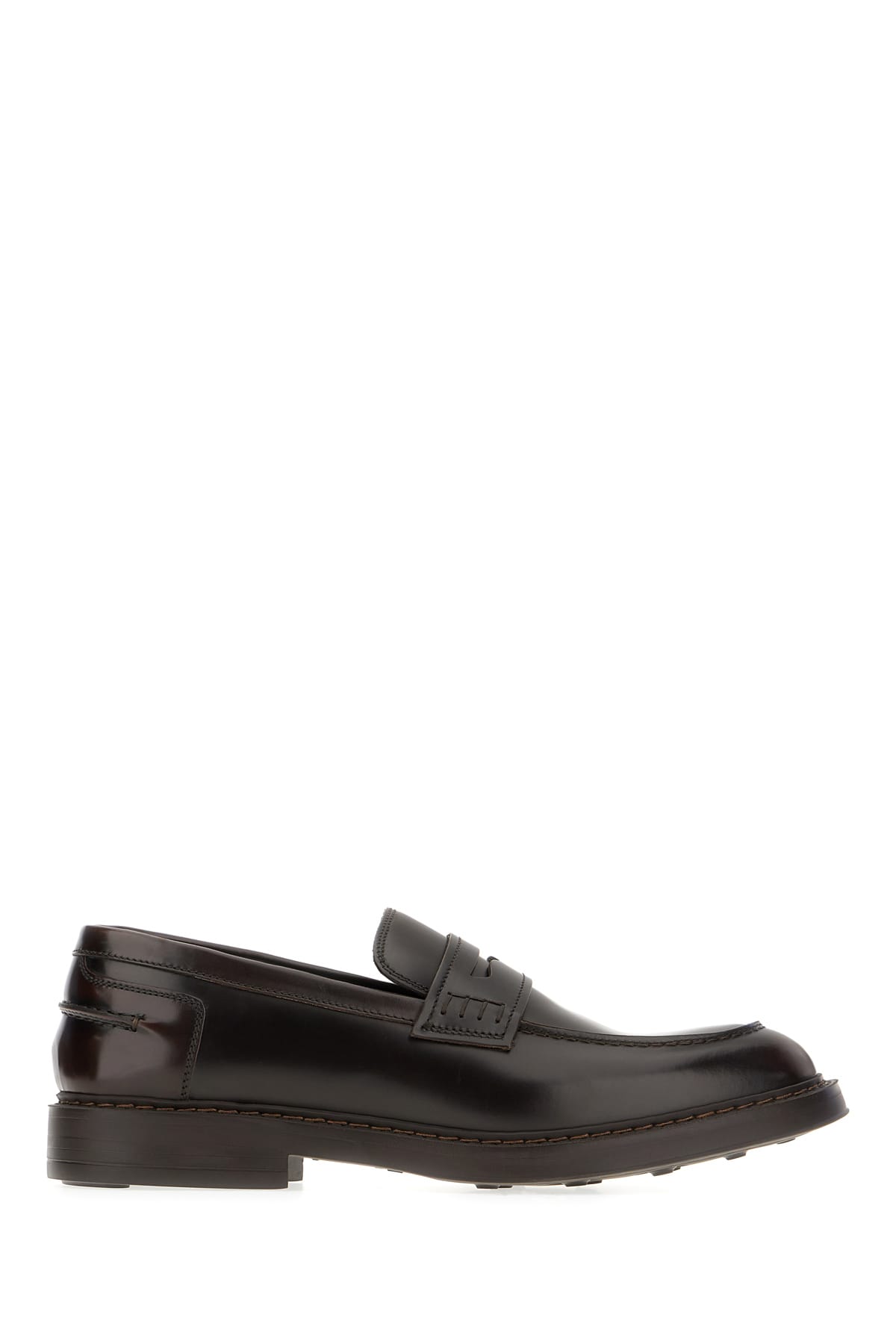 Dark Brown Leather Penny Loafers