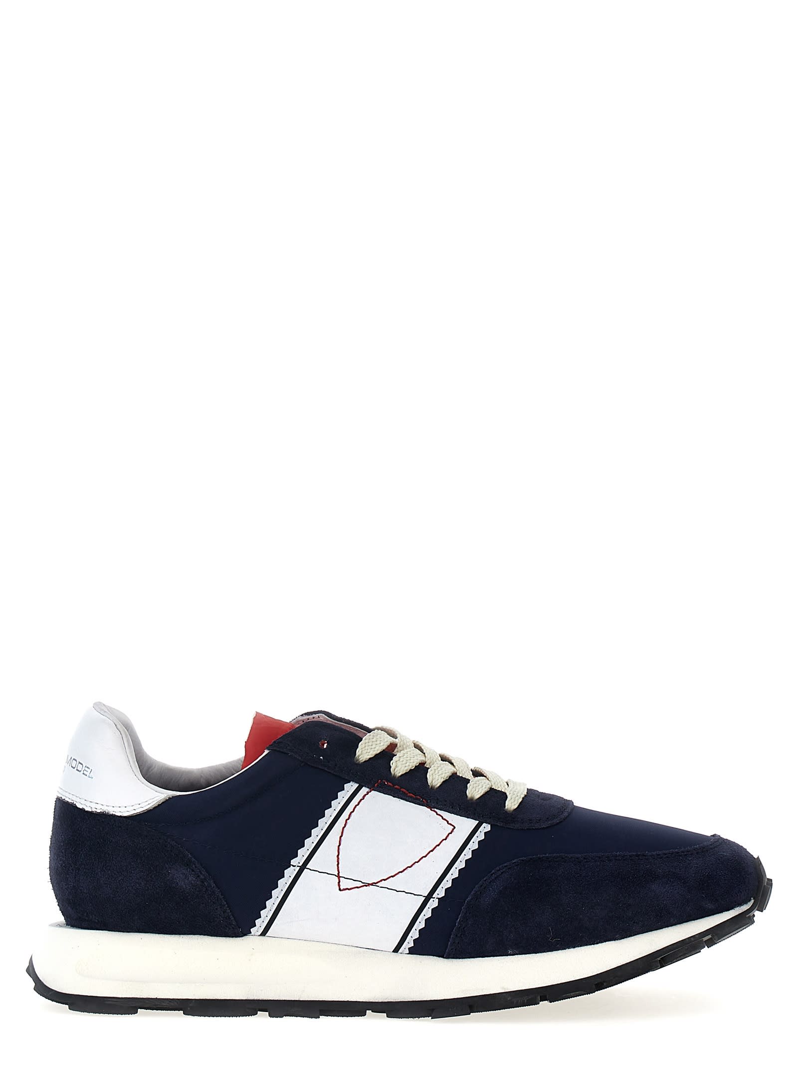 Shop Philippe Model Tour Low Sneakers In Blue/white