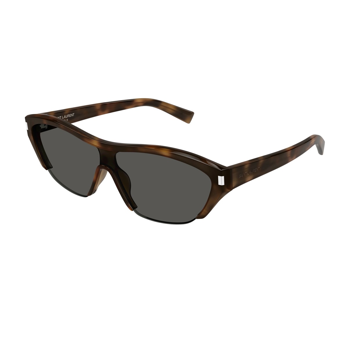 Shop Saint Laurent Sl 704 Linea Corner Angle 003 Havana Grey Sunglasses