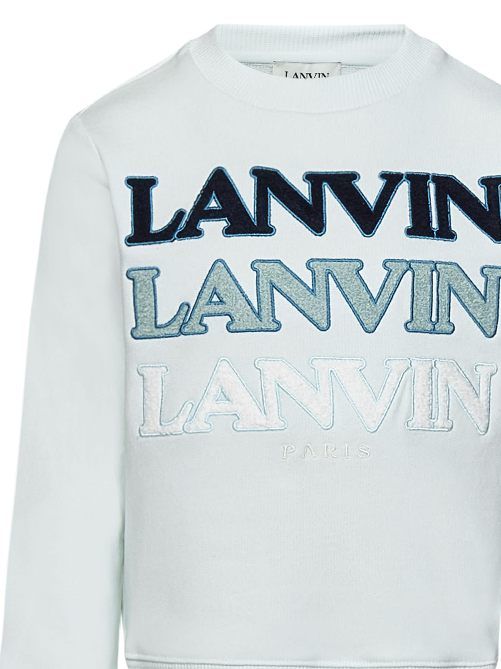 Shop Lanvin Sweatshirt In B Verde Acqua