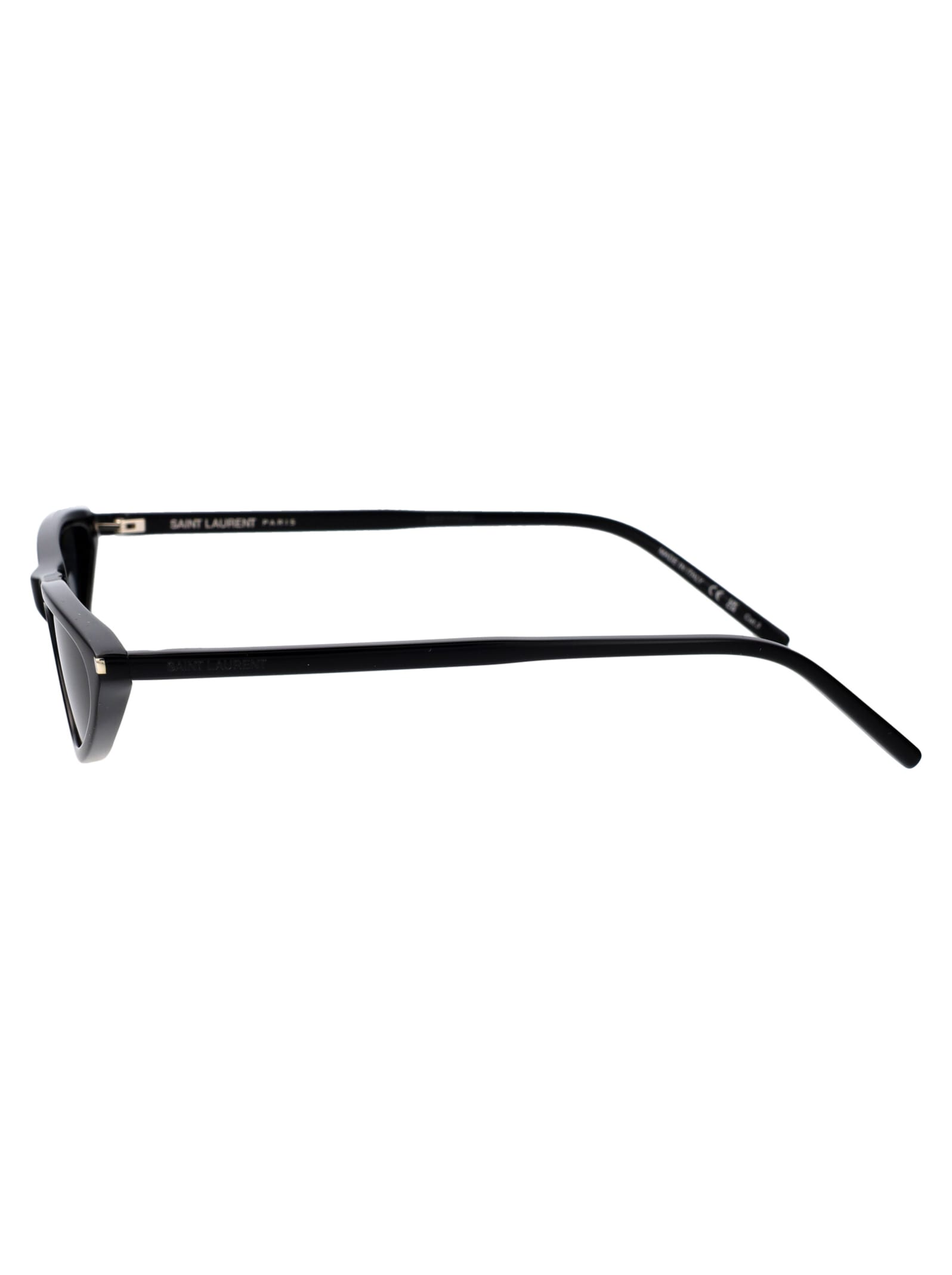 Saint Laurent Sl 7030 Sleek Acetate Cat-eye Sunglasses In Black
