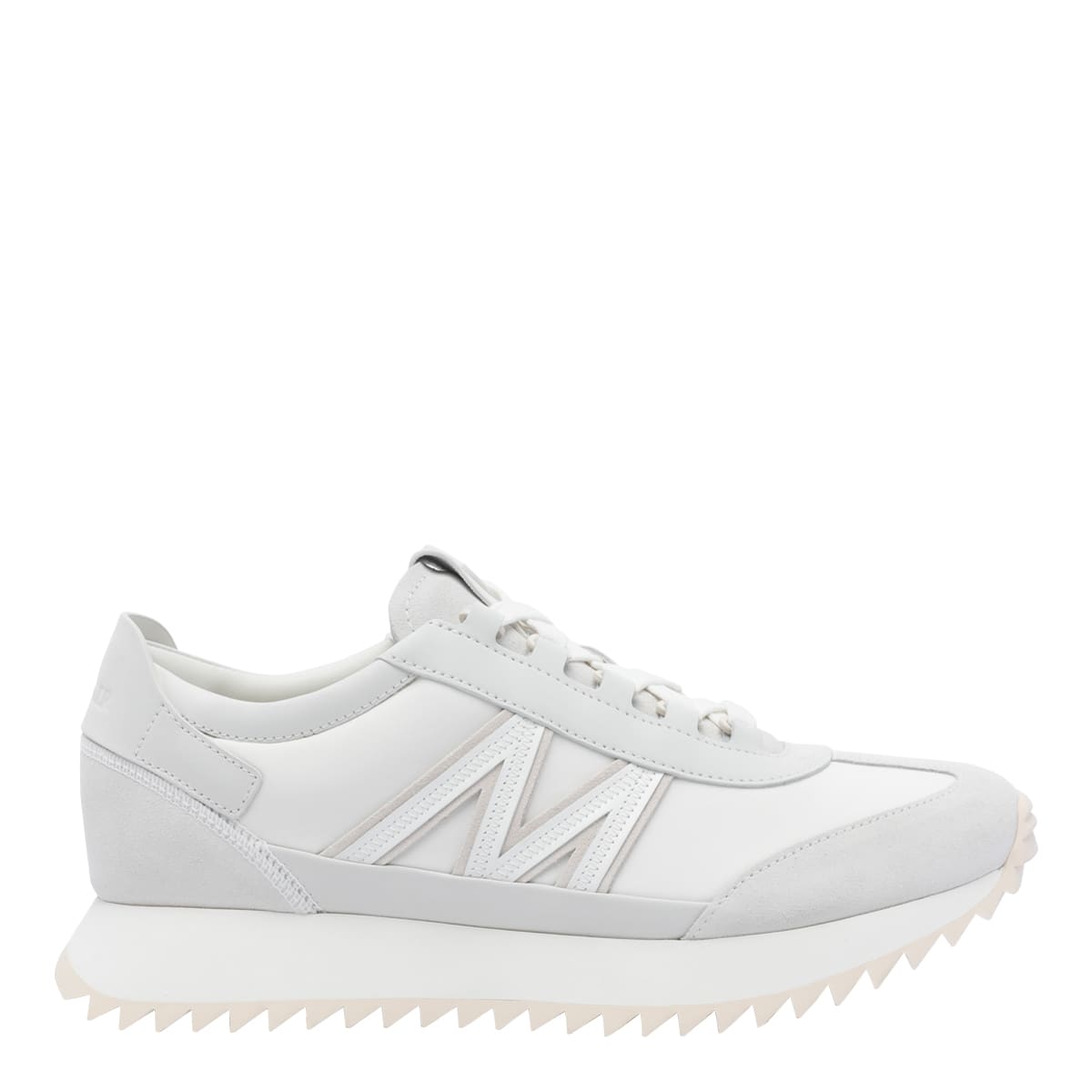 Moncler Sneakers Pacey2 En Daim Et Nubuck In White