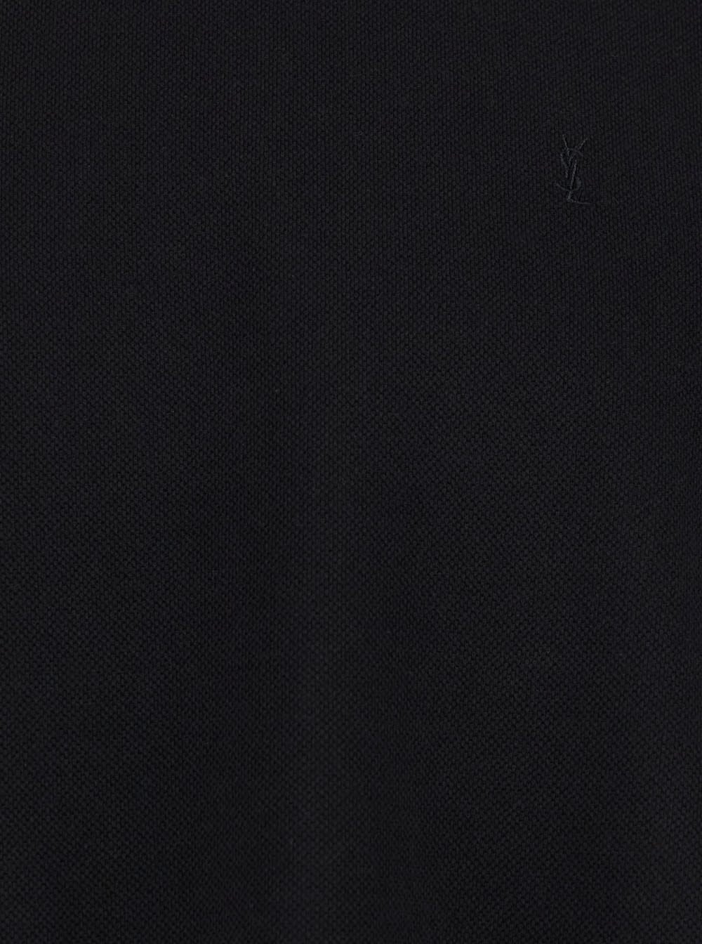 Shop Saint Laurent Black Crewneck T-shirt With Cassandre Detail In Cotton Blend Man