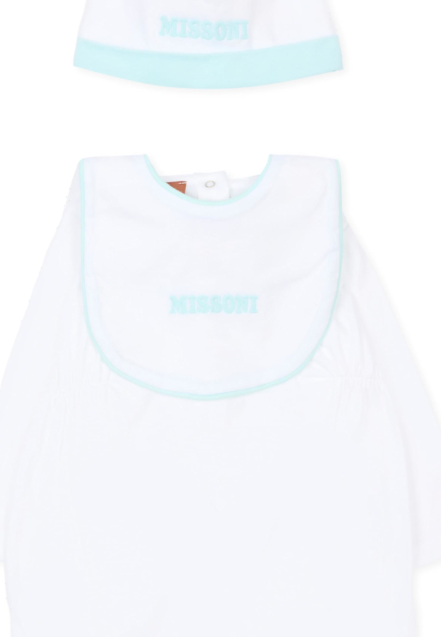 Missoni White Set For Baby Boy With Logo In White