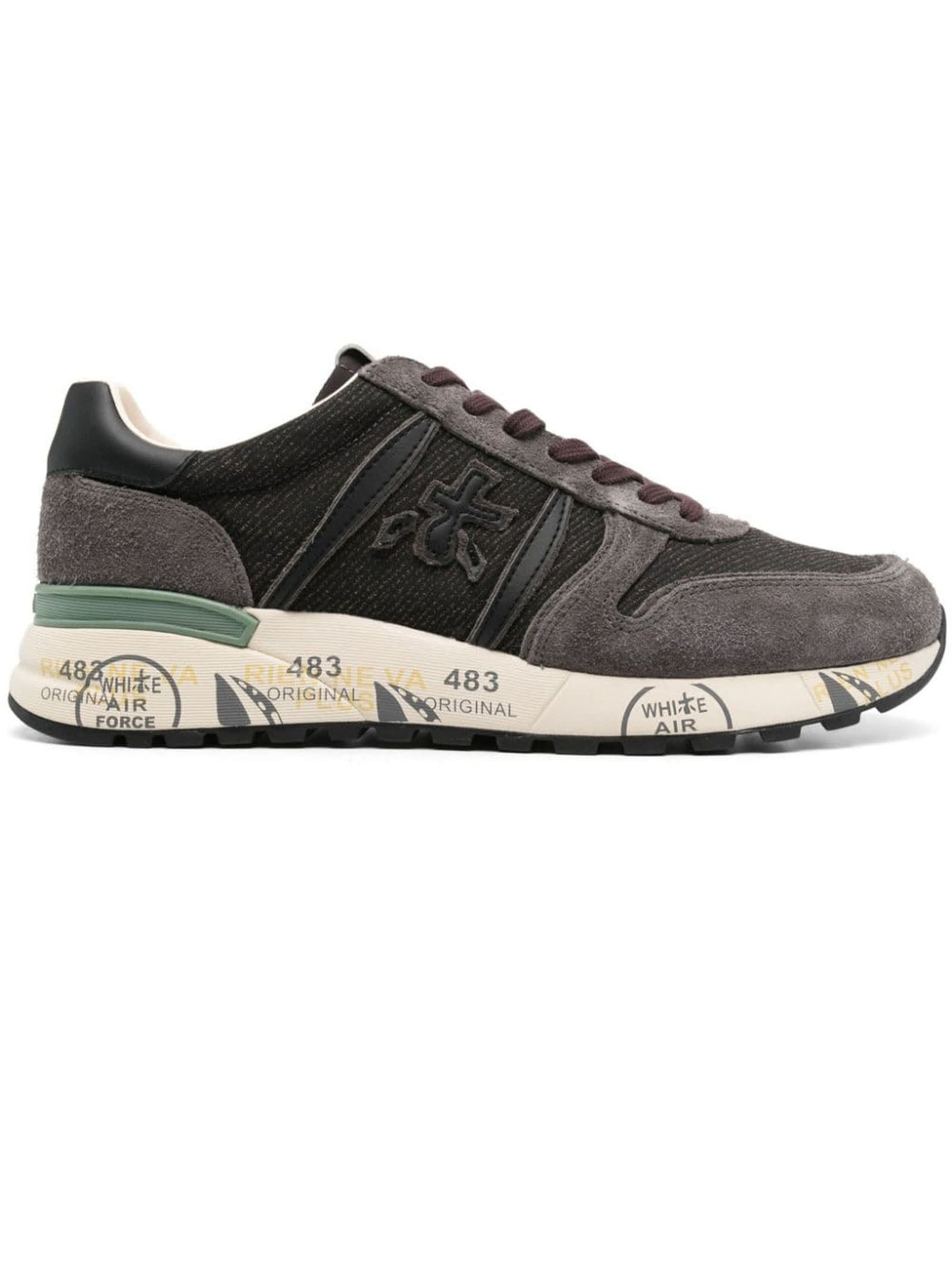 Shop Premiata Grey Lander 6984 Sneakers