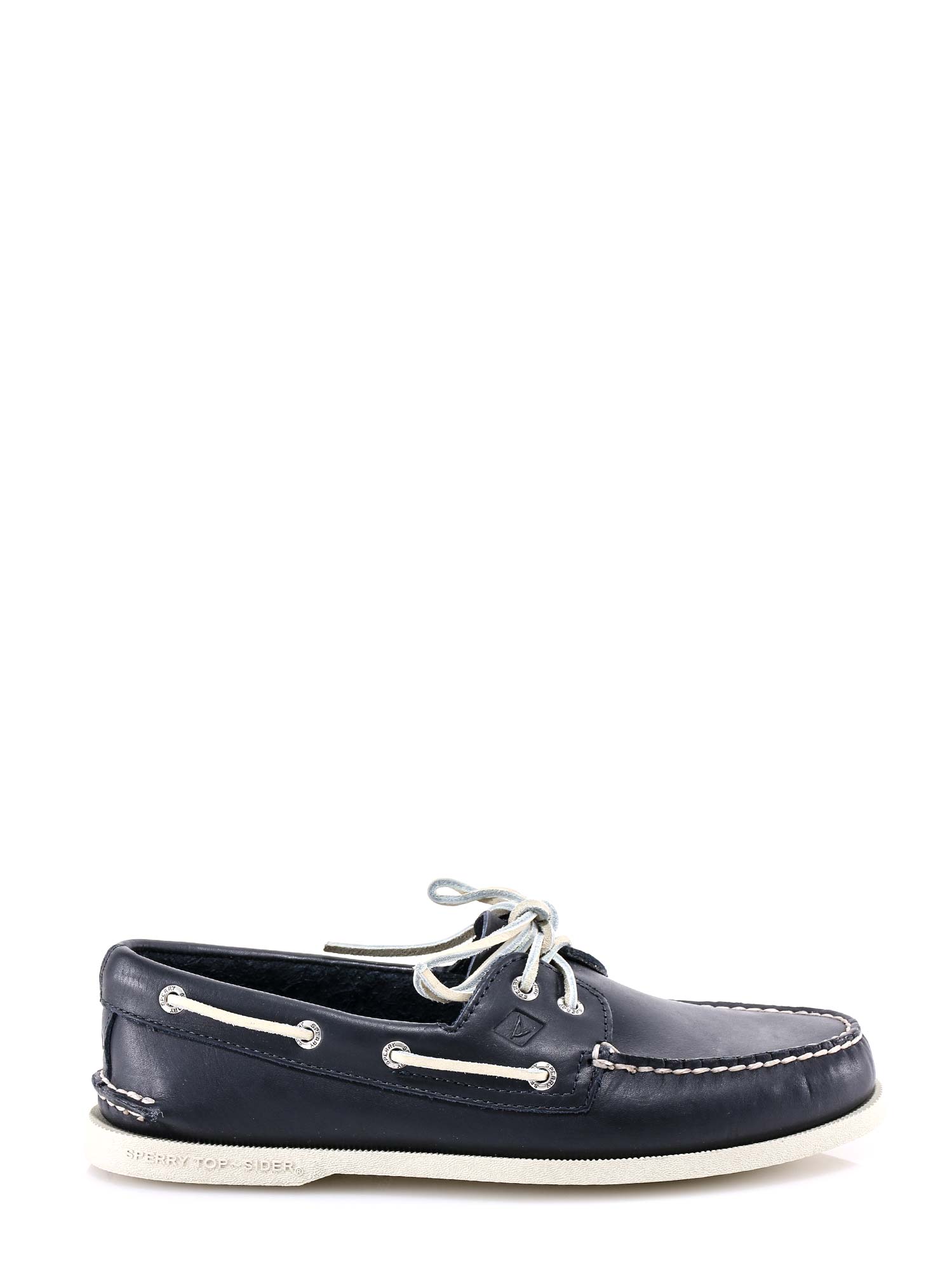 blue leather sperrys