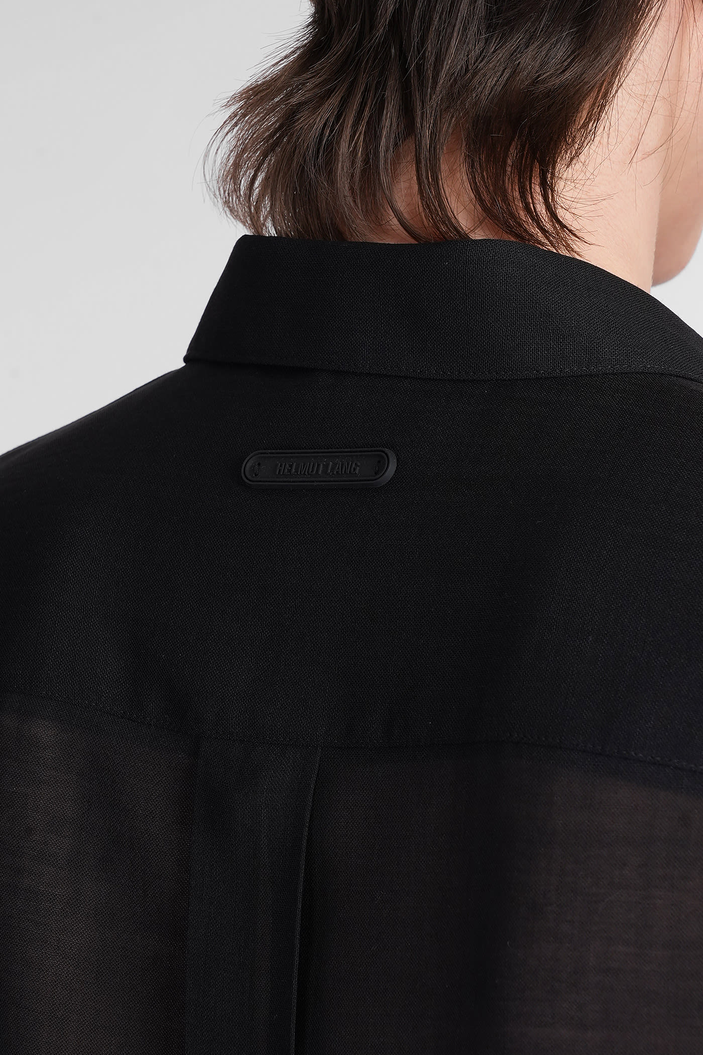 Helmut Lang Shirt In Black Wool In Black