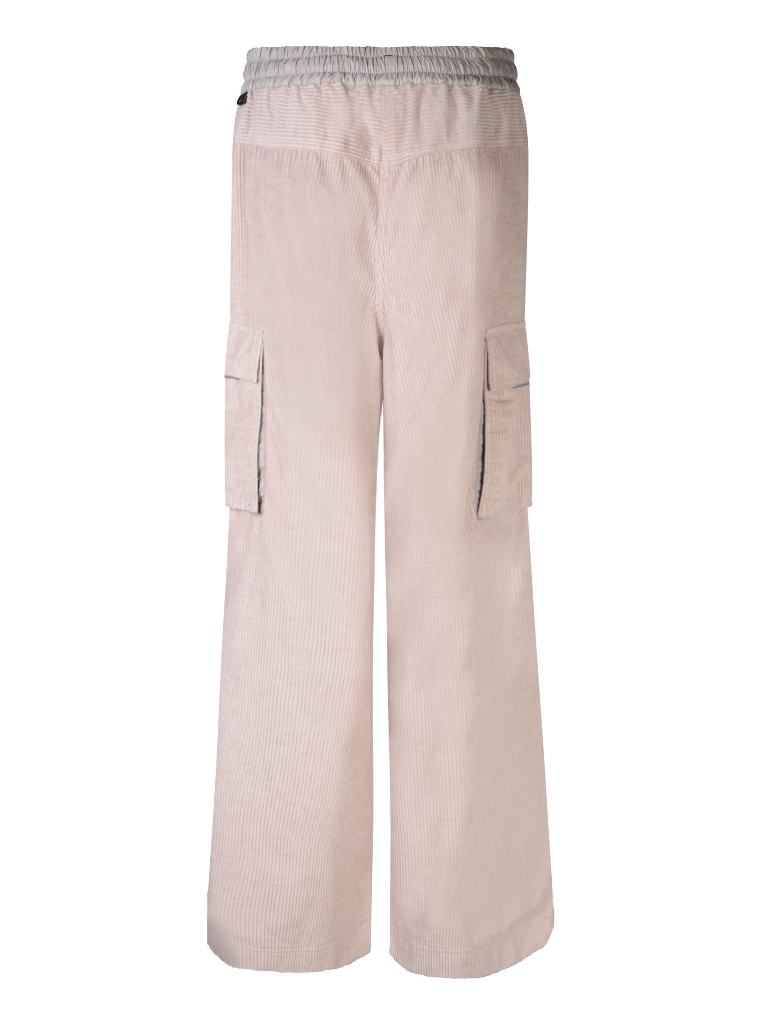 Shop Moncler Beige Elastic Waistband Sweatpants In Pink