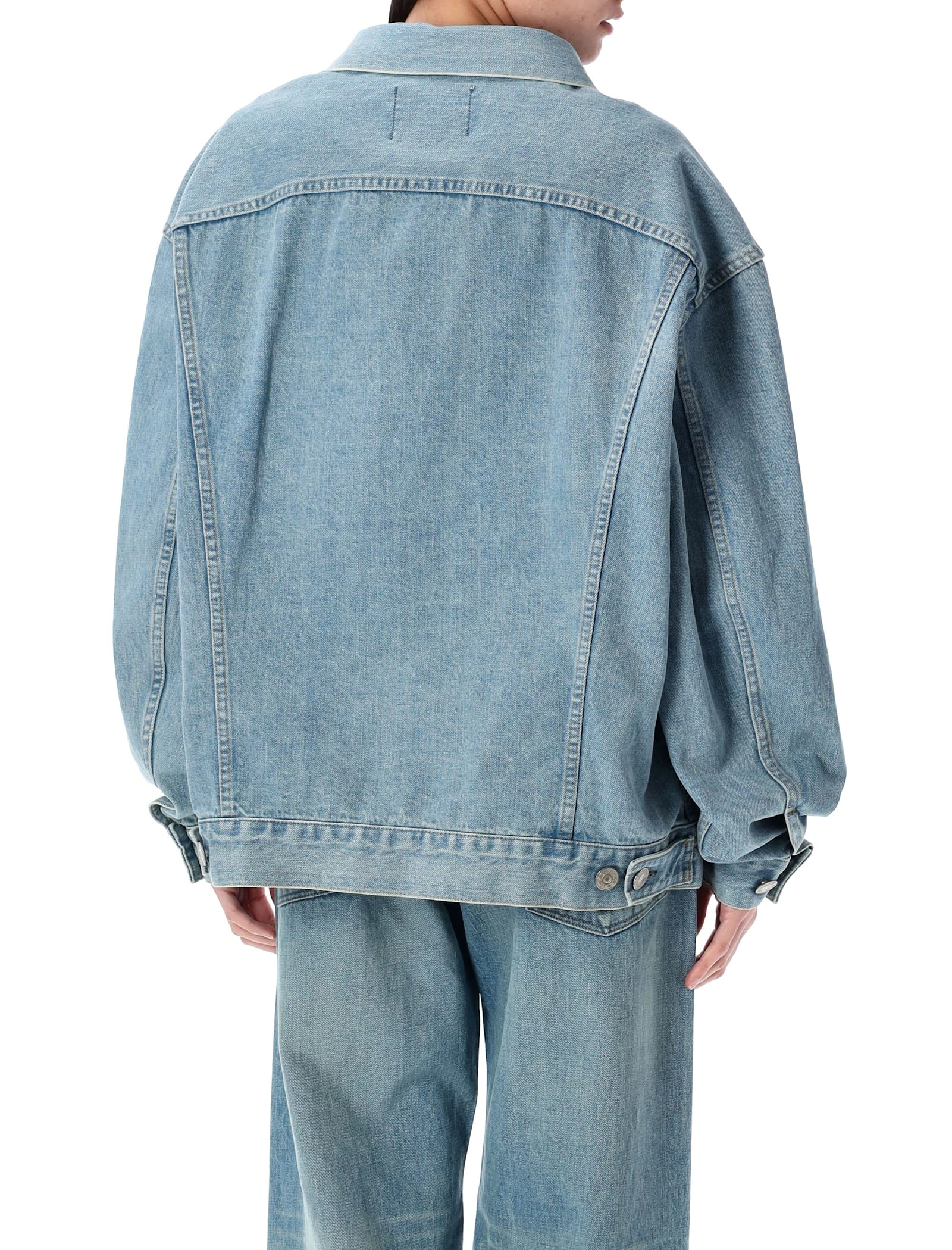 Junya Watanabe Oversized Denim Jacket Long Sleeves In Blue