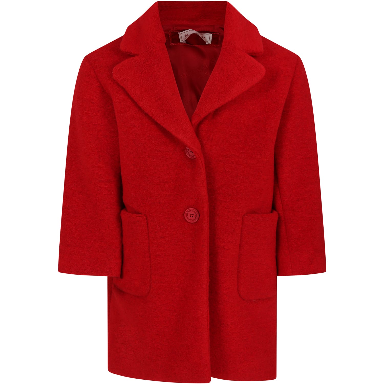 Monnalisa Kids' Red Coat For Girl