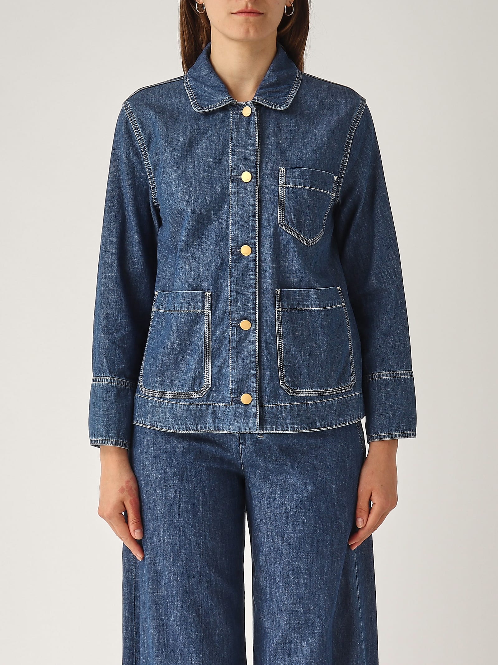 S Max Mara Giulietta Denim Jacket In Blue