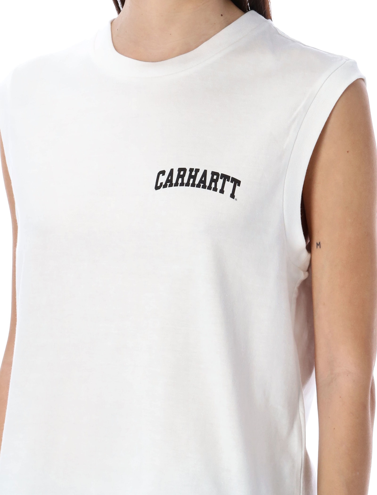 Shop Carhartt University Script A-shirt In White