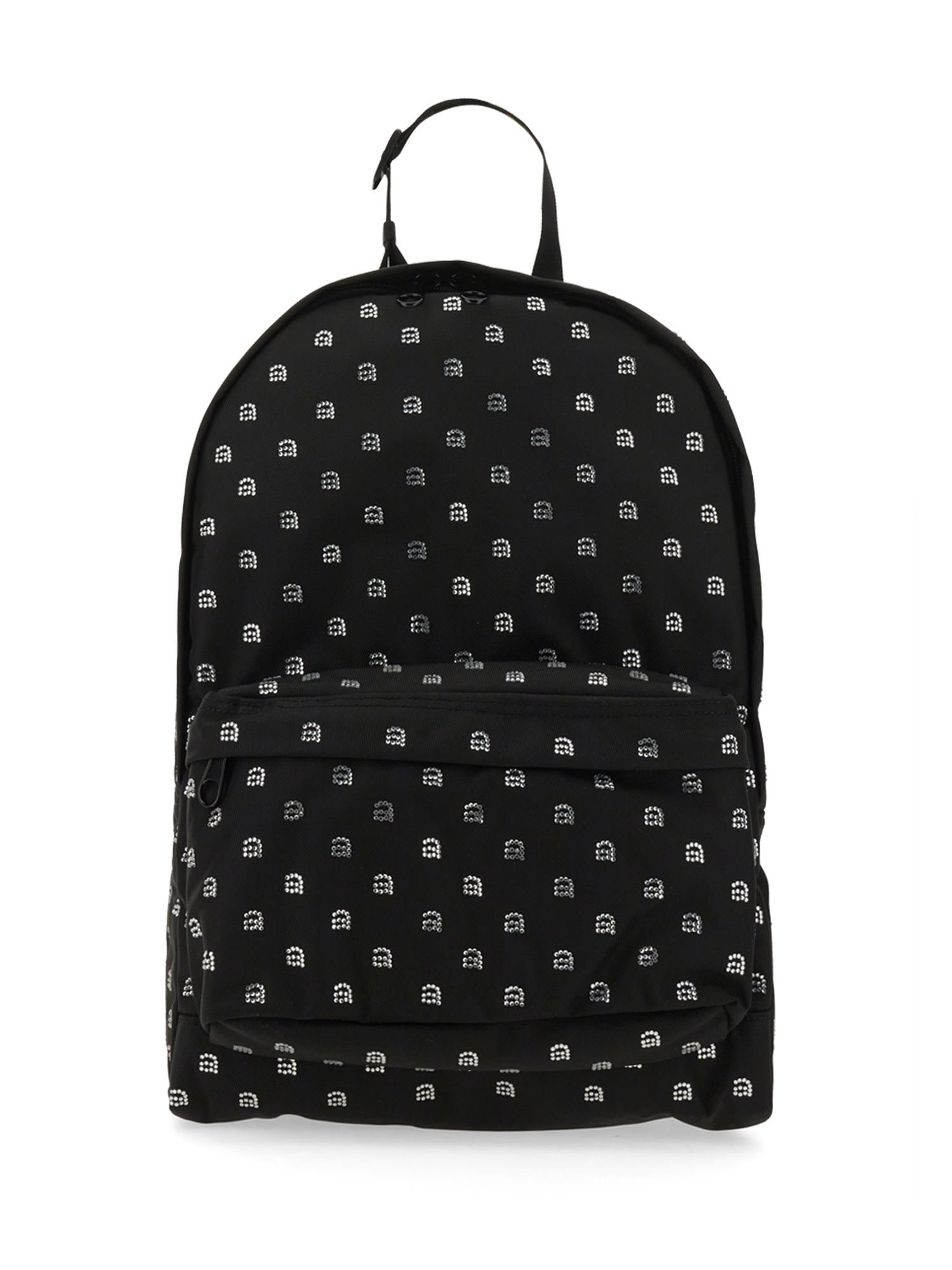 ALEXANDER WANG BACKPACK WITH ALL-OVER LOGO IN CRYSTALS