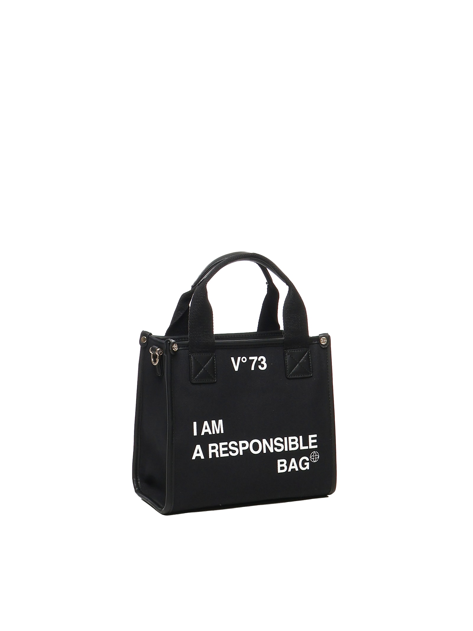 V73 RESPONSIBILITY TOTE BAG IN CANVAS AND ECO-LEATHER