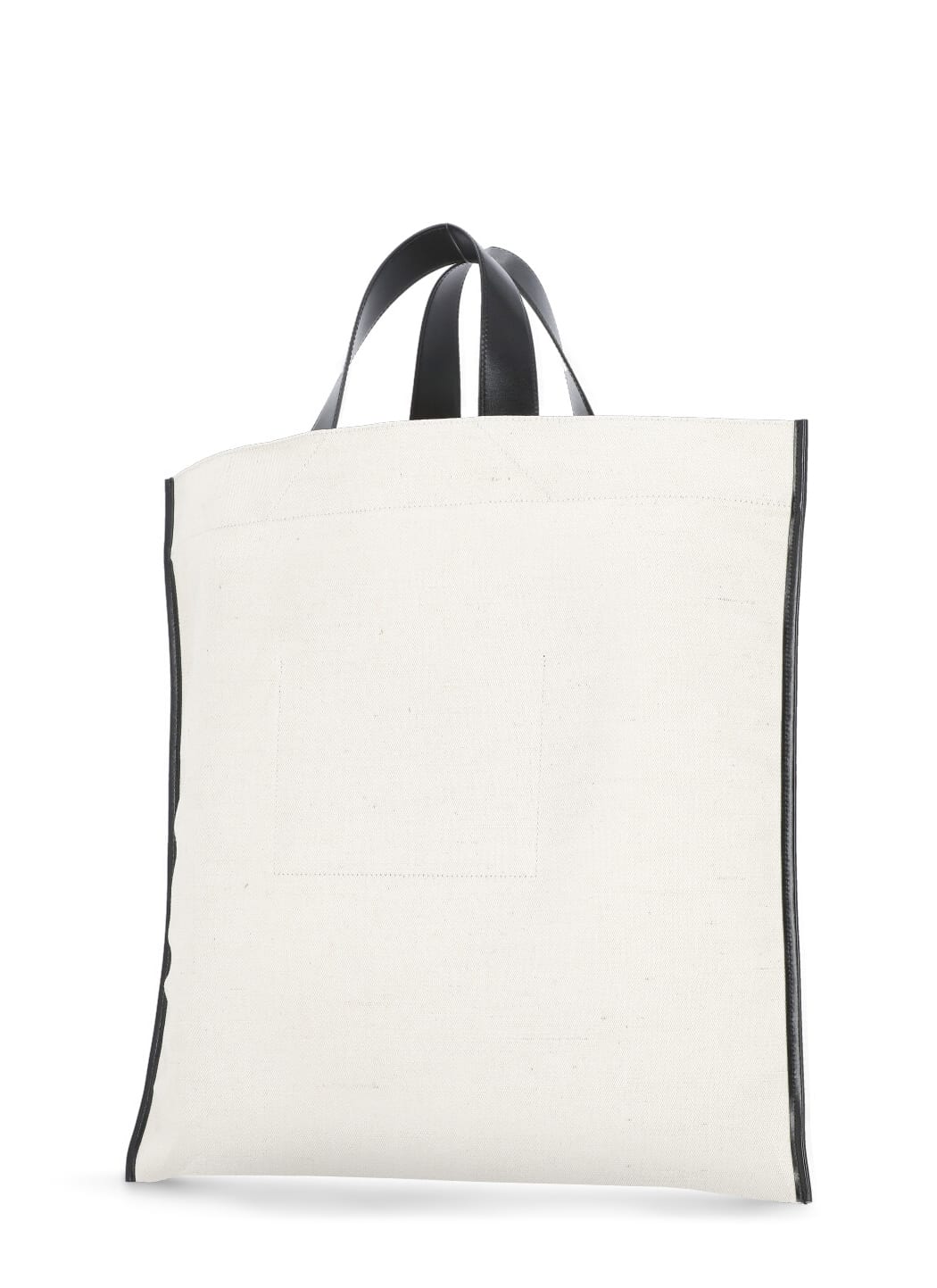 Jil Sander Border Book Tote Square Shopping Bag In Ivory
