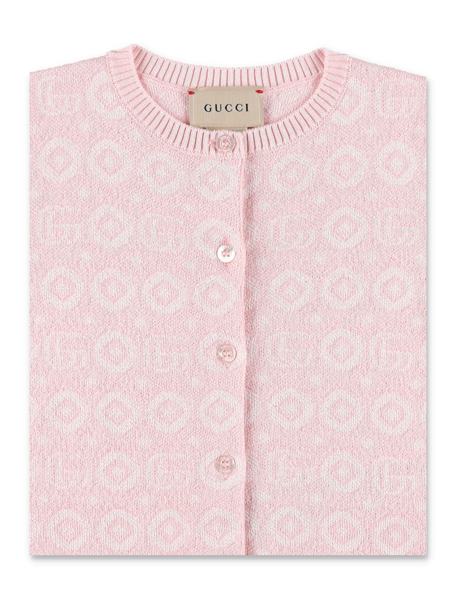 Gucci Double G Cardigan In Rosa
