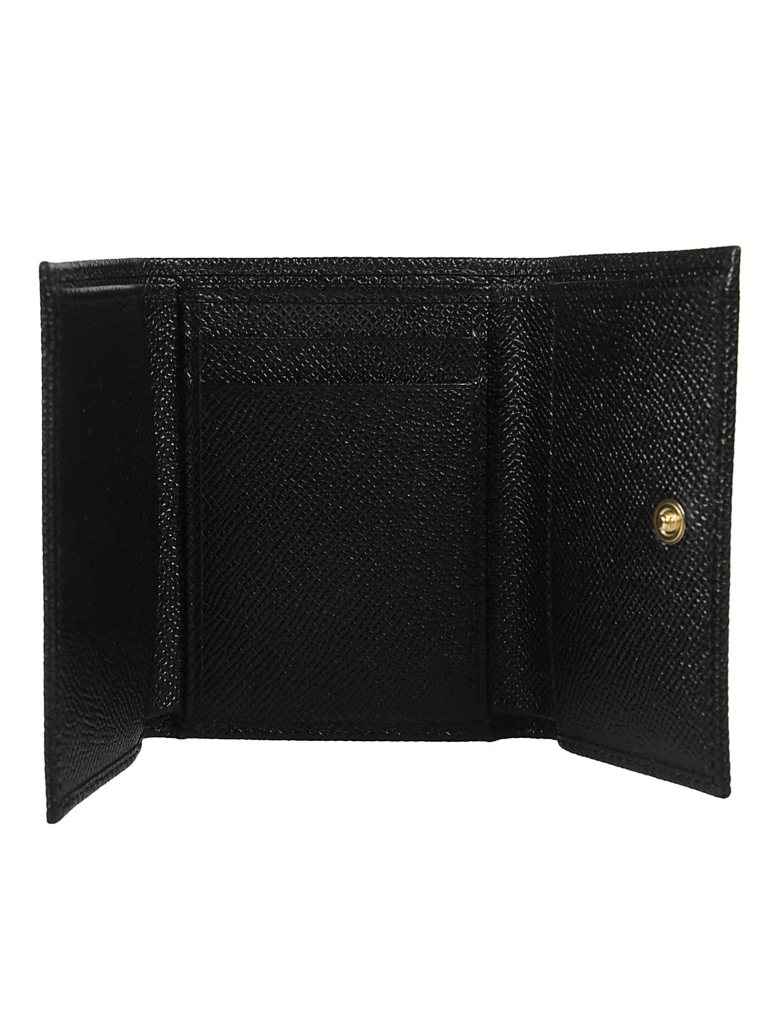 Shop Dolce & Gabbana Logo Plaque Continental Wallet In Black