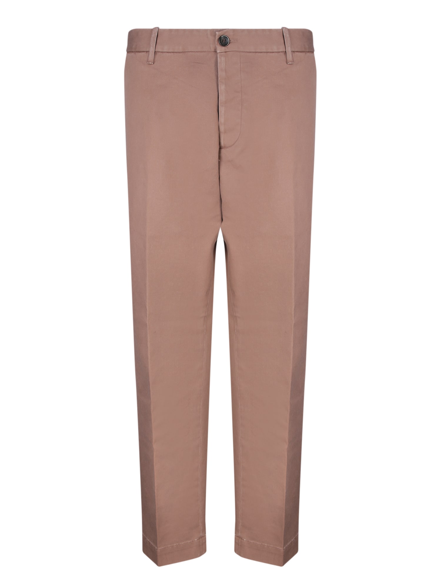 Shop Nine In The Morning Brown Wide Drill Trousers By