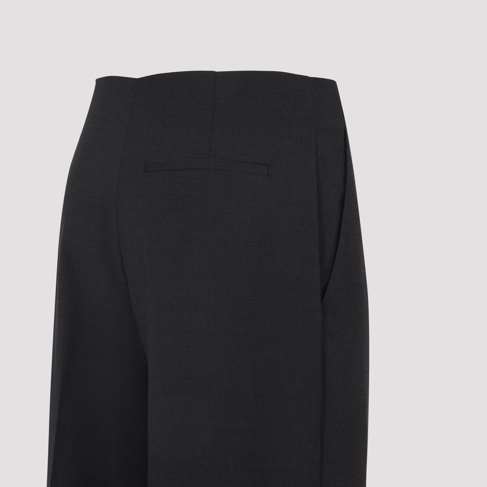 Alberta Ferretti High-waisted Straight-leg Trousers With Pressed Crease In Gray