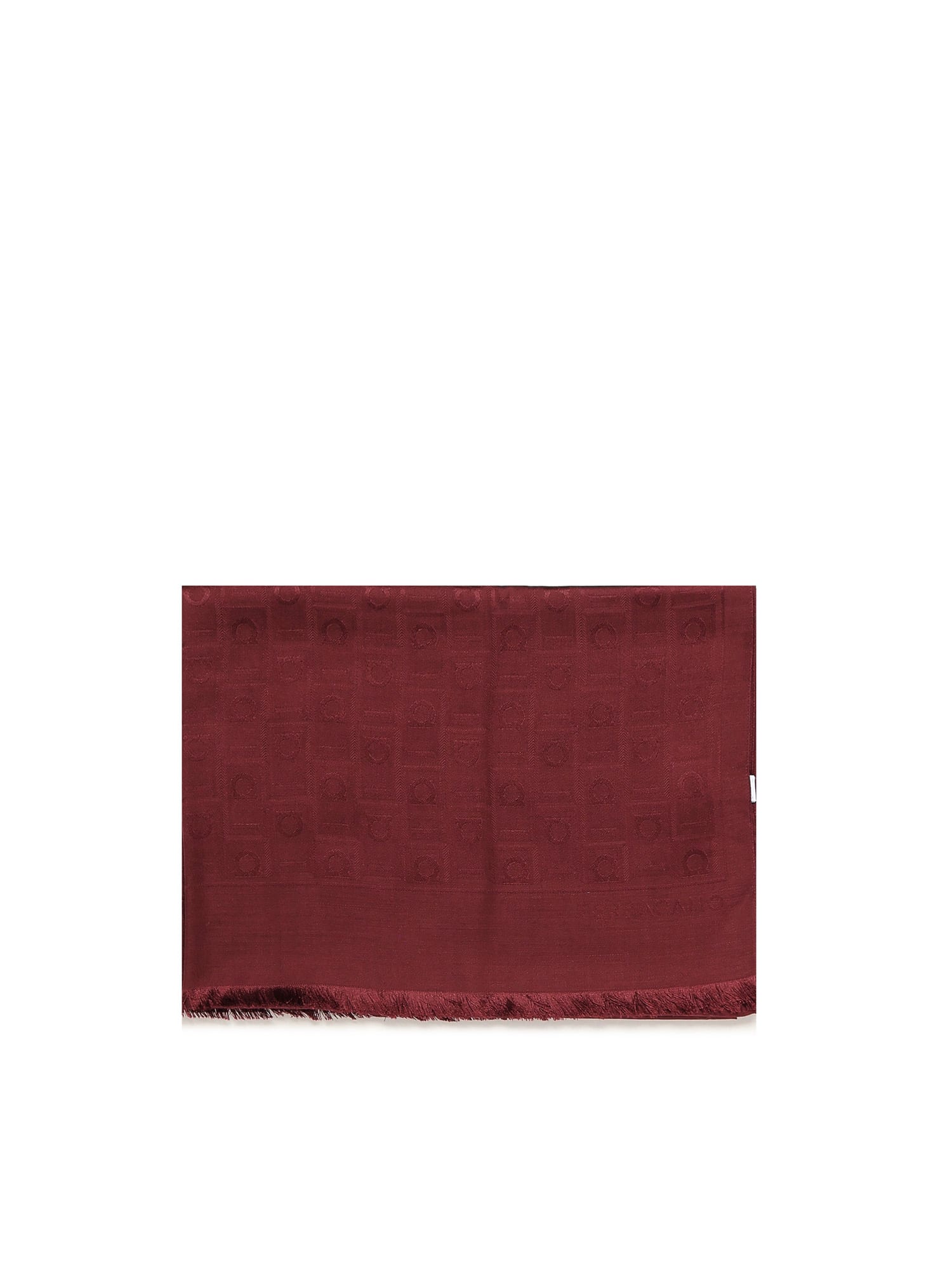 Ferragamo Monogram Stole In Burgundy