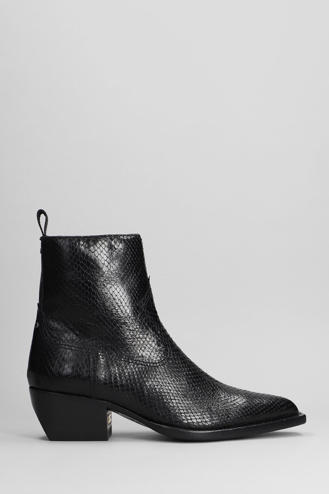 Shop Golden Goose Debbie Texan Ankle Boots In Black Leather