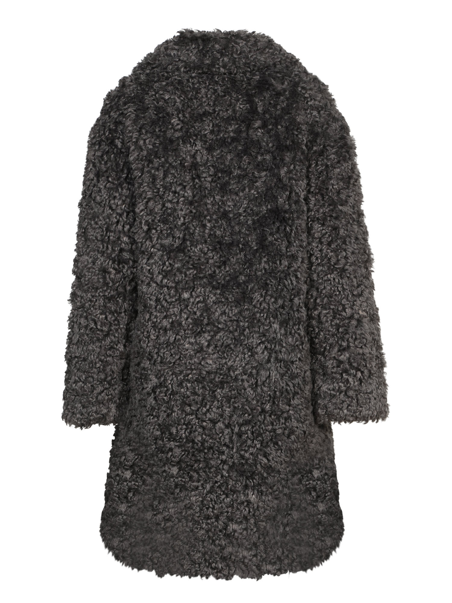 Shop Stand Studio Grey Fur Coat