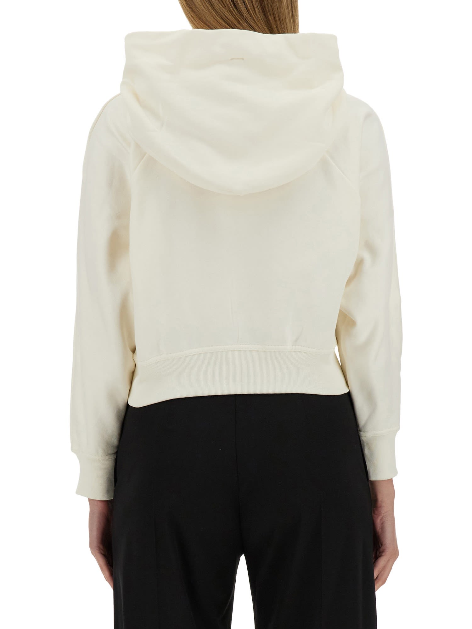 Shop Patou Sweatshirt With Logo Embroidery In Beige