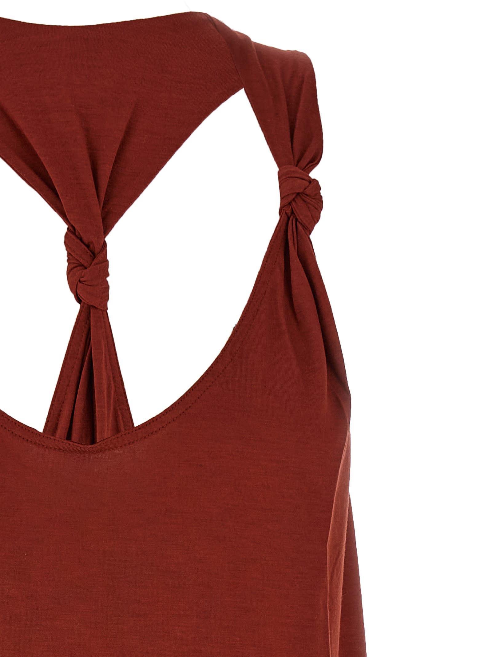 Isabel Marant Knot-detail Top In Bordeaux