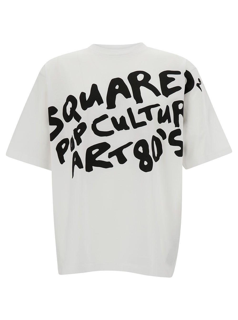Dsquared2 D2 Pop 80s Loose Fit Tee In Neutral