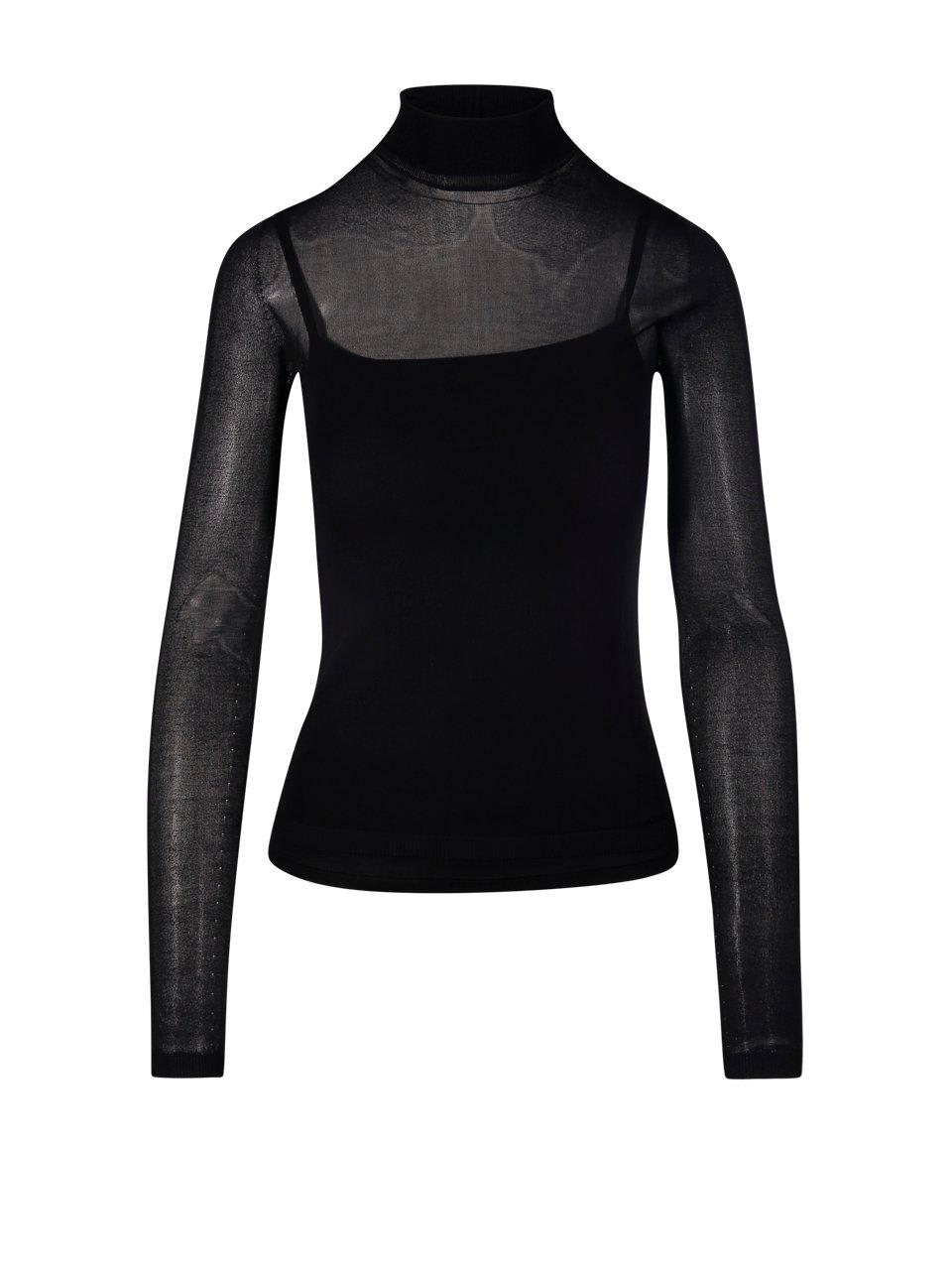 High Neck Long-sleeved Top
