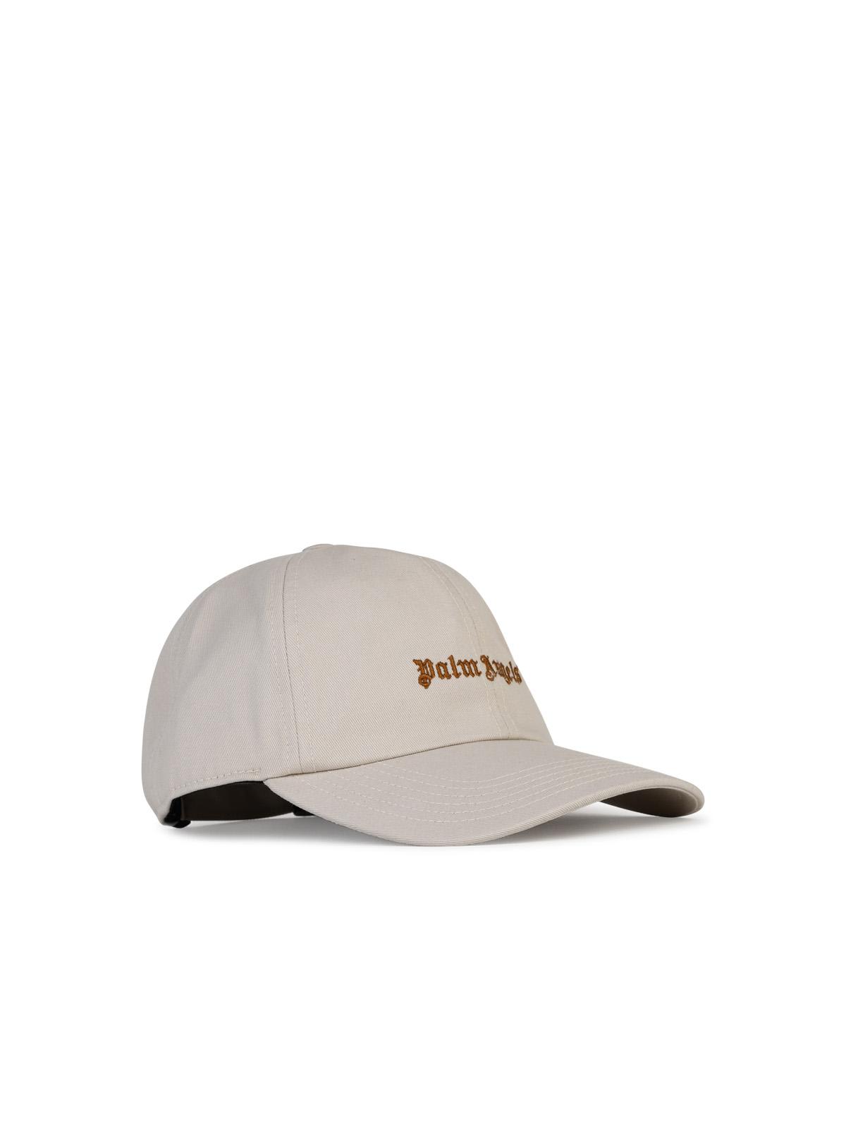 Shop Palm Angels Beige Cotton Cap