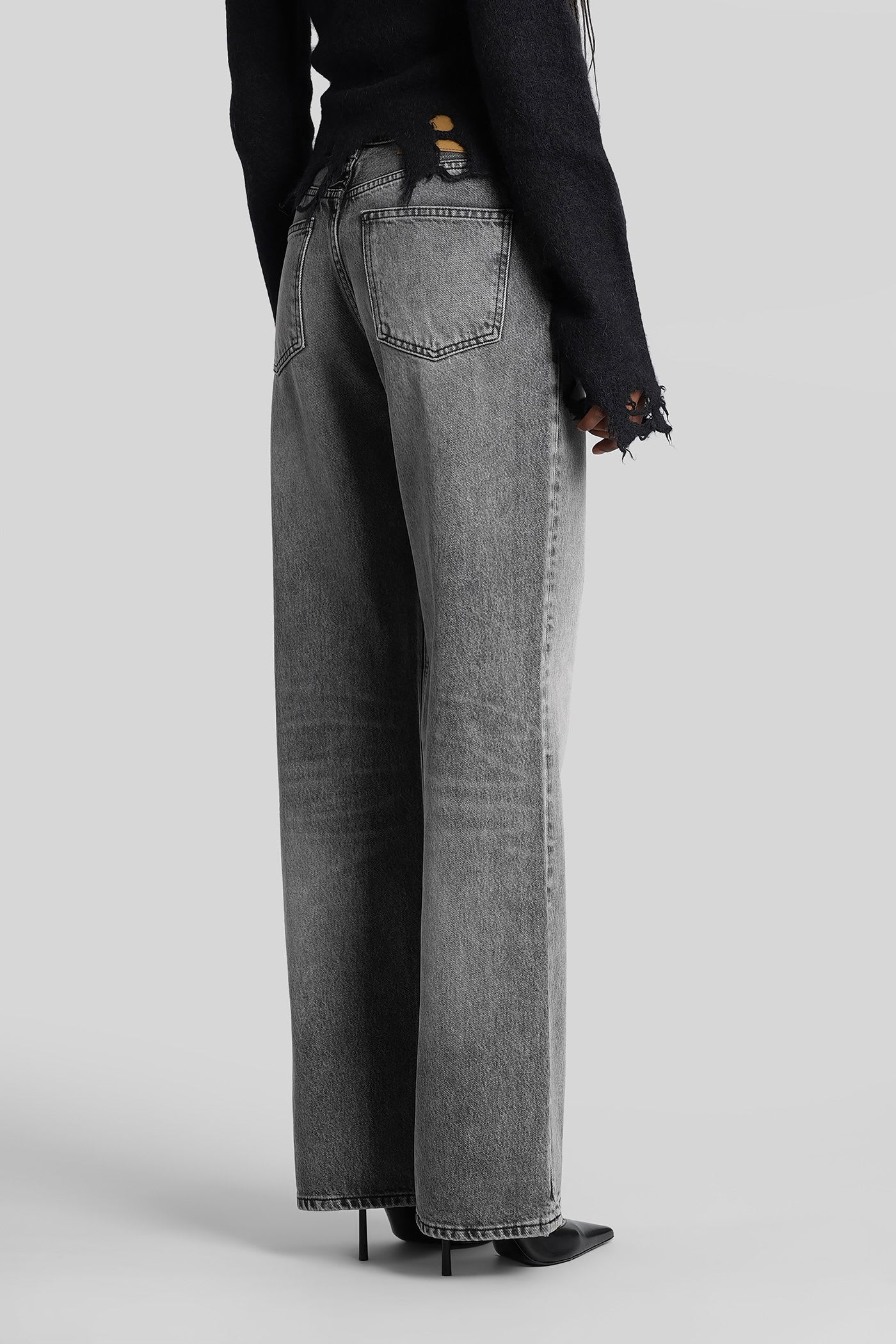 Haikure Korea Jeans In Grey Denim In Gray