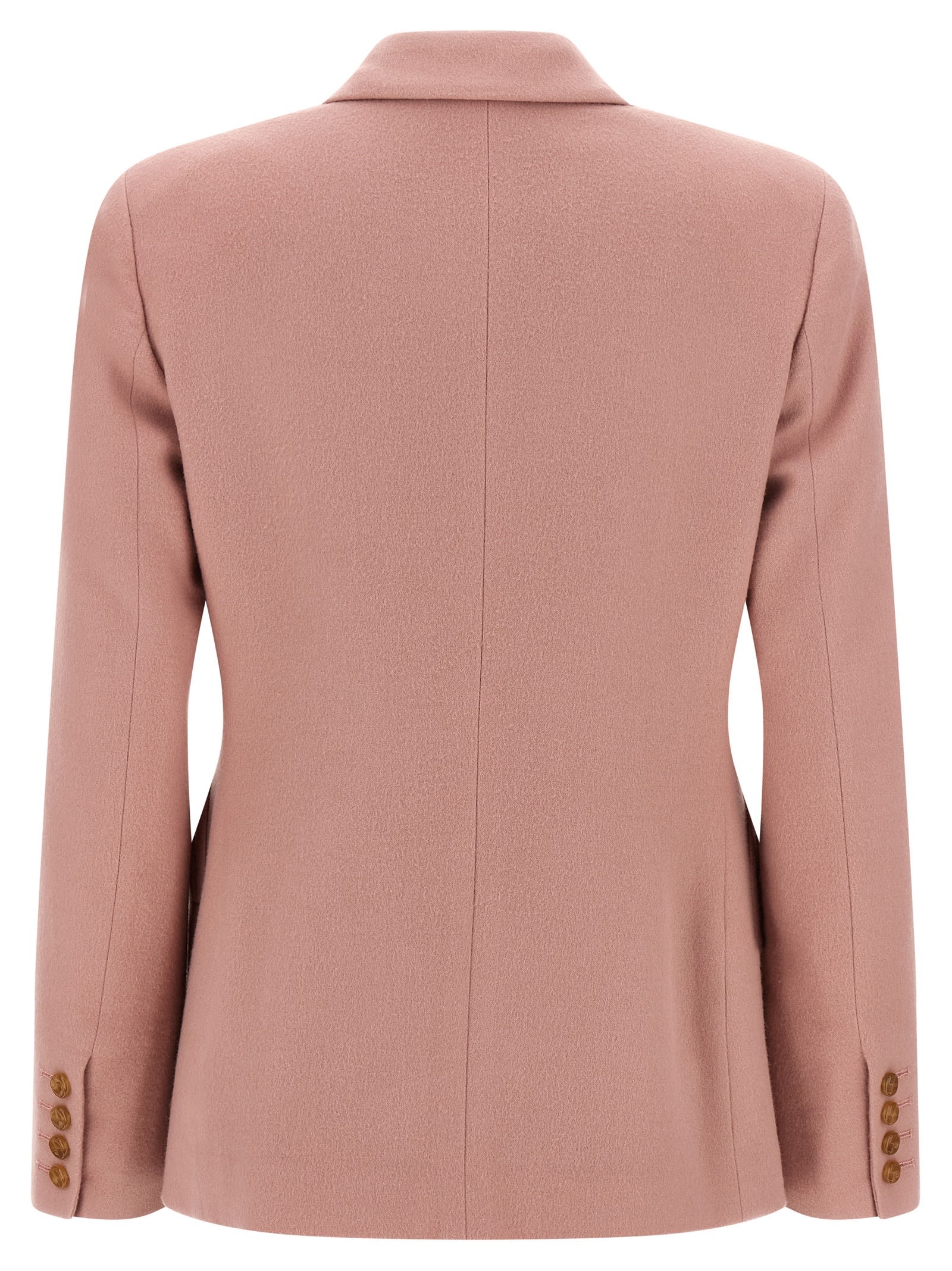 Blazé Milano Double-breasted Round-pockets Blazer In Pink