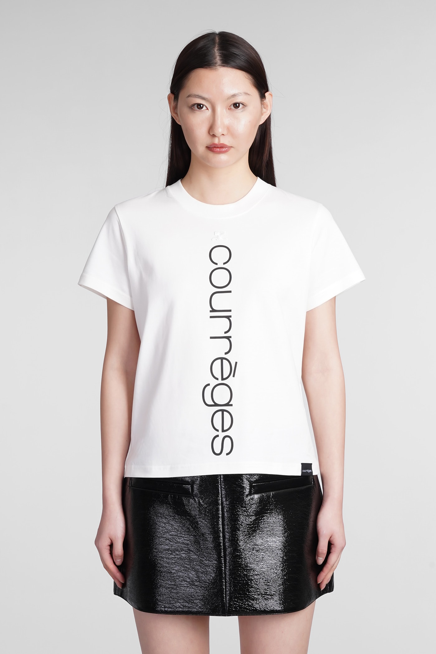 Courrèges Ac Straight Printed T-shirt In Heritage White