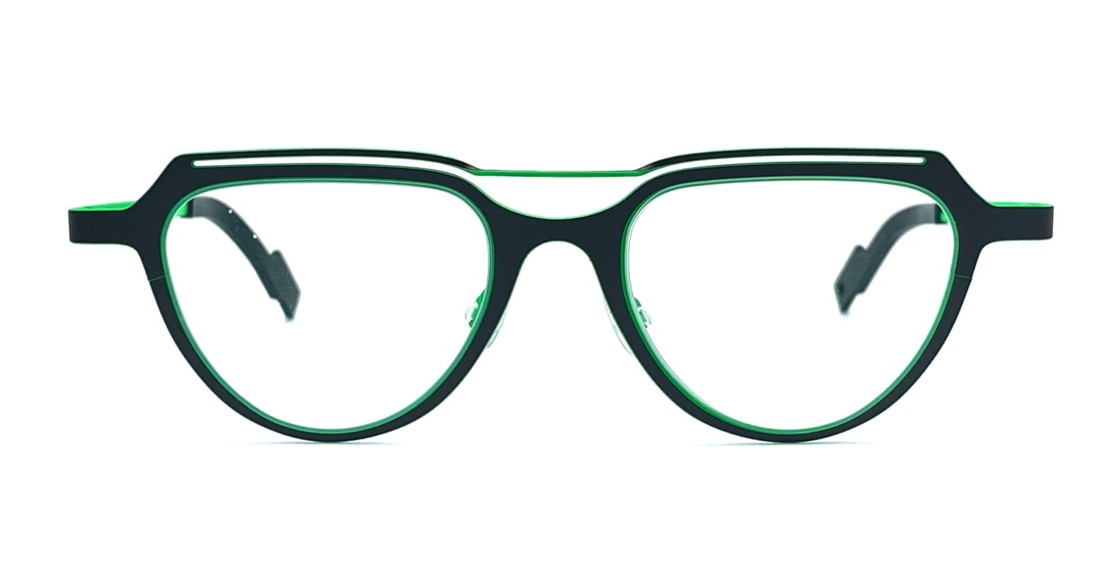 Shop Theo Eyewear Dice - 373 Glasses In Green