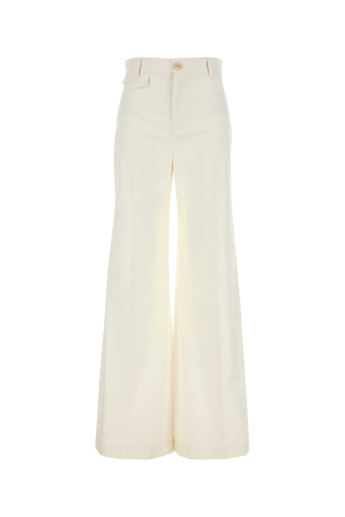 Chloé Chloe Women White Cotton Pant In White