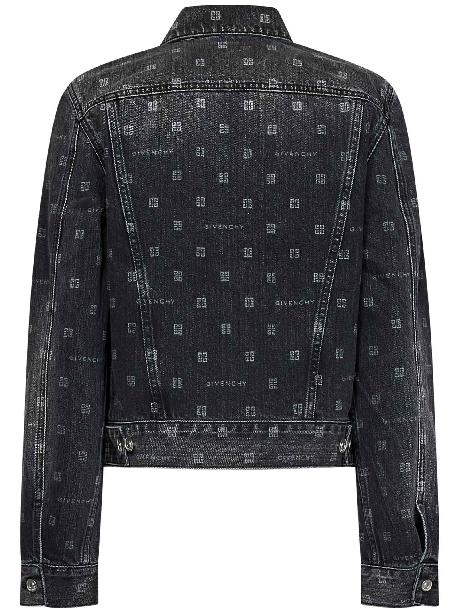 Givenchy 4g Monogram Denim Jacket in Blue