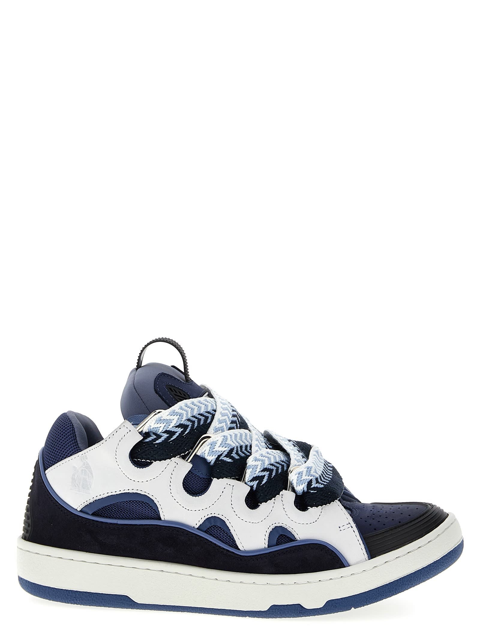 Lanvin Chunky Sole Sneakers Featuring Contrast Panels In Black